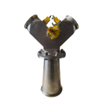 Pneumatic Y-shaped three-way dispensing valve